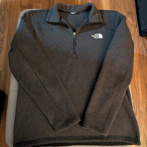 The North Face Pullover Mens Medium Black Fleece Quarter Zip Long Sleeve Top